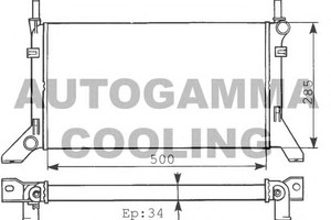 Фото Радіатор, охолодження двигуна AUTOGAMMA 100338