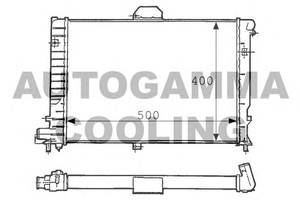 Фото Радіатор, охолодження двигуна AUTOGAMMA 100941