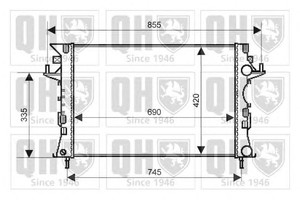 Фото Радіатор, охолодження двигуна QUINTON HAZELL QER2067
