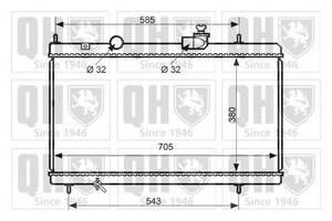 Фото Радіатор, охолодження двигуна QUINTON HAZELL QER2477
