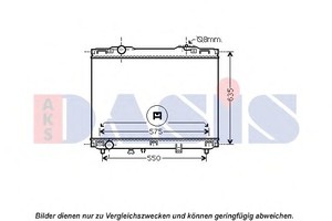 Фото Радіатор, охолодження двигуна AKS DASIS 510135N