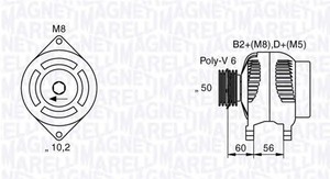 Фото Генератор Magneti Marelli 0635 34150 080