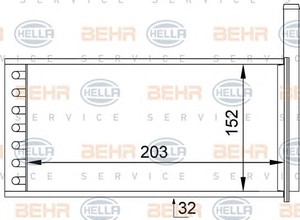 Фото Теплообмінник, отоплення салону Behr Hella Service 8FH 351 313-231