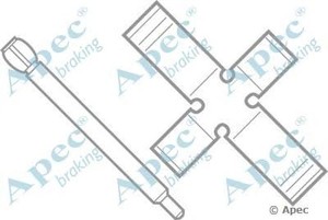 Фото Комплектующие, колодки дискового тормоза APEC braking KIT309