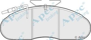 Фото Комлект гальмівних колодок, дисковий механізм APEC braking PAD838