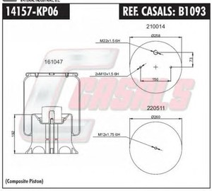 Фото Кожух пневматической рессоры CASALS B1093