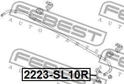 Фото Тяга стабілізатора задня Febest 2223SL10R