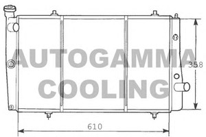 Фото Радіатор, охолодження двигуна AUTOGAMMA 100445