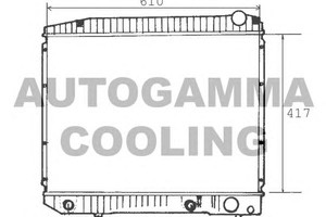 Фото Радіатор, охолодження двигуна AUTOGAMMA 100560