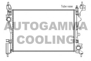 Фото Радіатор, охолодження двигуна AUTOGAMMA 105439