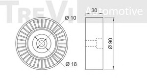 Фото Паразитний / провідний ролик, поліклиновий ремінь TREVI AUTOMOTIVE TA2052