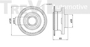 Фото Комплект подшипника ступицы колеса TREVI AUTOMOTIVE WB1543