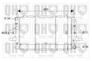 Фото Радіатор, охолодження двигуна QUINTON HAZELL QER1645