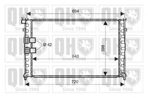 Фото Радіатор, охолодження двигуна QUINTON HAZELL QER1812