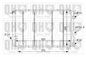 Фото Радіатор, охолодження двигуна QUINTON HAZELL QER1843
