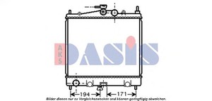 Фото Радіатор, охолодження двигуна AKS DASIS 070078N