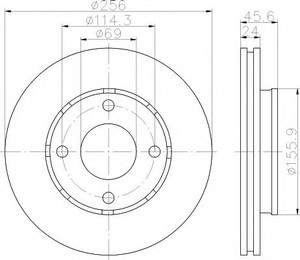 Фото Гальмівний диск Behr Hella Service 8DD 355 111-511