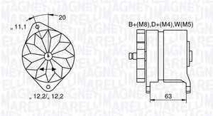 Фото Генератор Magneti Marelli 0635 34690 480