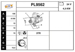 Фото Стартер SNRA PL9562