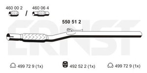 Фото Труба вихлопного газу ERNST 550512
