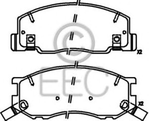 Фото Комплект гальмівних колодок, дискове гальмо EEC BRP0858