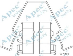 Фото Комплектующие, колодки дискового тормоза APEC braking KIT1046