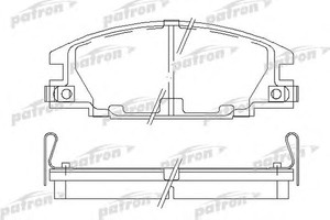 Фото Комплект гальмівних колодок, дискове гальмо Patron PBP678