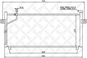 Фото Конденсатор, кондиціонер STELLOX 10-45475-SX