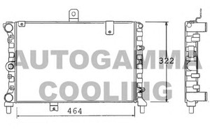 Фото Радіатор, охолодження двигуна AUTOGAMMA 100453
