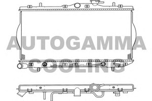 Фото Радіатор, охолодження двигуна AUTOGAMMA 103938