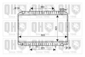Фото Радіатор, охолодження двигуна QUINTON HAZELL QER1766