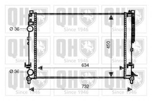 Фото Радіатор, охолодження двигуна QUINTON HAZELL QER1981