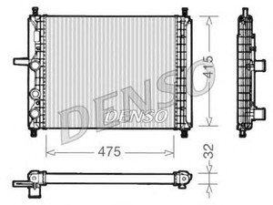 Фото Радіатор, охолодження двигуна Denso/Ketner DRM09027