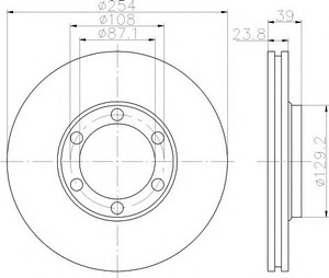 Фото Гальмівний диск Behr Hella Service 8DD 355 114-551