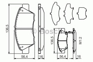 Фото Гальмівні колодки Bosch 0 986 TB3 185