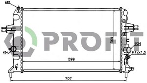 Фото Радіатор охолоджування Profit 5054A2