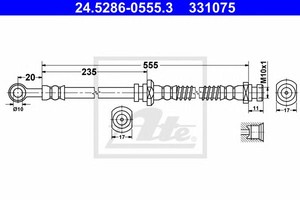Фото Гальмівний шланг ATE 24.5286-0555.3