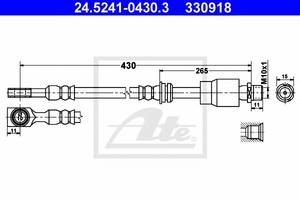 Фото Гальмівний шланг ATE 24.5241-0430.3