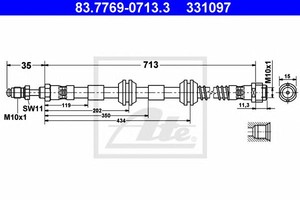 Фото Гальмівний шланг ATE 83.7769-0713.3