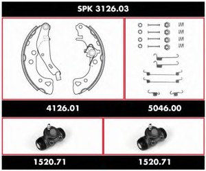 Фото Комплект тормозов, барабанный тормозной механизм Road house SPK 3126.03