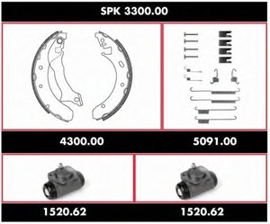 Фото Комплект гальма, барабанне гальмо REMSA SPK330000