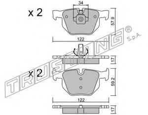 Фото Гальмівні колодки TRUSTING 660.4