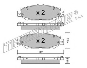 Фото Гальмівні колодки TRUSTING 775.1