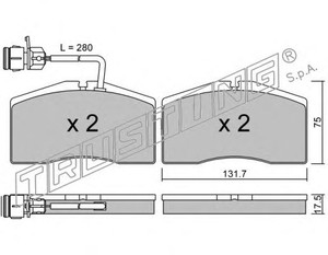 Фото Гальмівні колодки TRUSTING 907.1