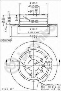 Фото Гальмівний диск AP Automotive Prod 10287