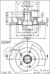 Фото Гальмівний диск AP Automotive Prod 14233