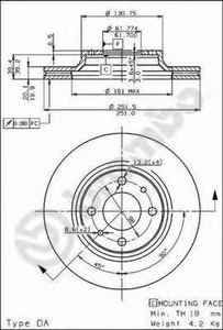 Фото Гальмівний диск AP Automotive Prod 24269