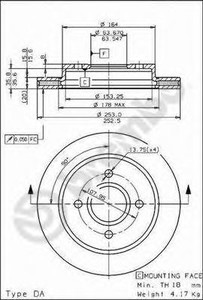 Фото Гальмівний диск AP Automotive Prod 24440