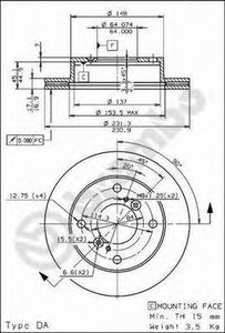 Фото Гальмівний диск AP Automotive Prod 24562