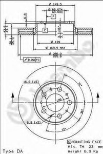 Фото Гальмівний диск AP Automotive Prod 24795